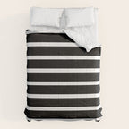 Bold Black And White Simple Stripes Elegant Minimalistic Style Comforter Gallery Image 6