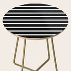 Bold Black And White Simple Stripes Elegant Minimalistic Style Side Table Gallery Image 2