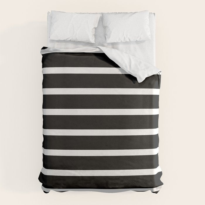 Bold Black And White Simple Stripes Elegant Minimalistic Style Duvet Cover Gallery Image 6