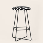 Bold Black And White Simple Stripes Elegant Minimalistic Style Stool Gallery Image 1