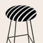 Bold Black And White Simple Stripes Elegant Minimalistic Style Stool Gallery Image 2