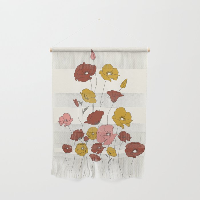 Colorful Poppy Flowers Wall Hanging Gallery Image 1