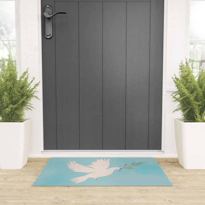 Dove of Peace with Olive Branch Welcome Mat Gallery Image 3