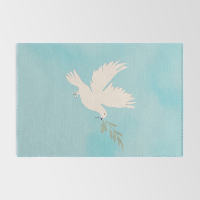 Dove of Peace with Olive Branch Rug Gallery Image 2