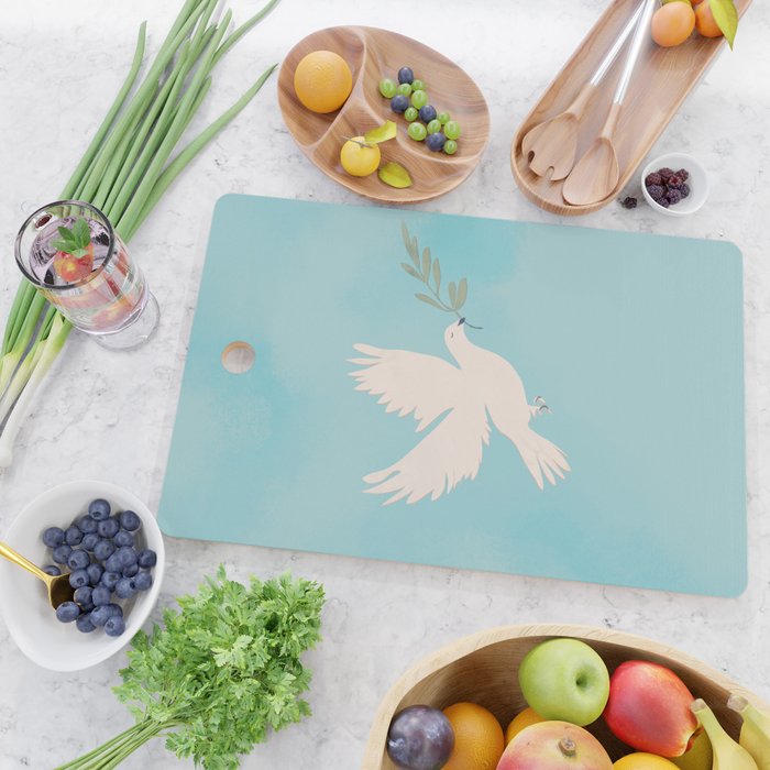 Dove of Peace with Olive Branch Cutting Board Gallery Image 2
