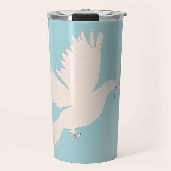 Dove of Peace with Olive Branch Travel Mug Gallery Image 1