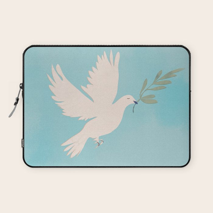 Dove of Peace with Olive Branch Laptop Sleeve Gallery Image 1