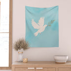 Dove of Peace with Olive Branch Wall Tapestry Gallery Image 2