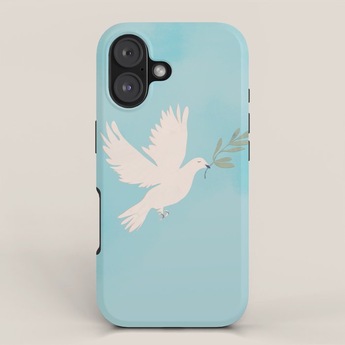 Dove of Peace with Olive Branch iPhone Case Gallery Image 1