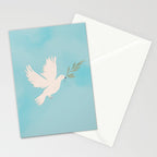 Dove of Peace with Olive Branch Stationery Card Gallery Image 2