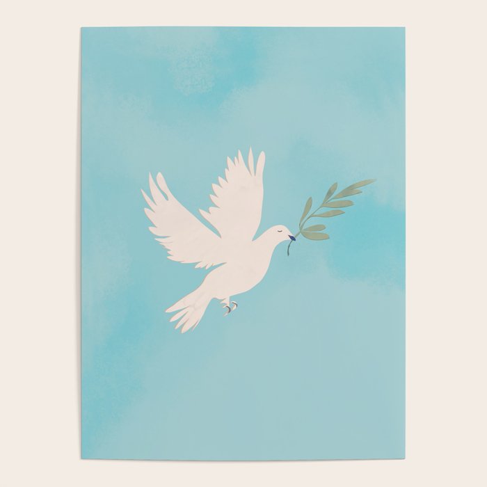 Dove of Peace with Olive Branch Poster Gallery Image 4