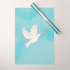 Dove of Peace with Olive Branch Wrapping Paper Gallery Image 1