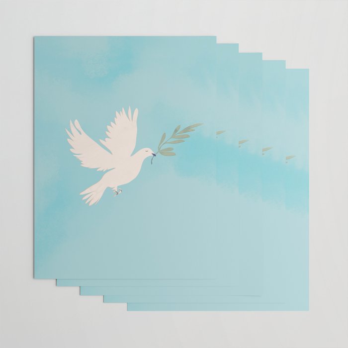 Dove of Peace with Olive Branch Wrapping Paper Gallery Image 3
