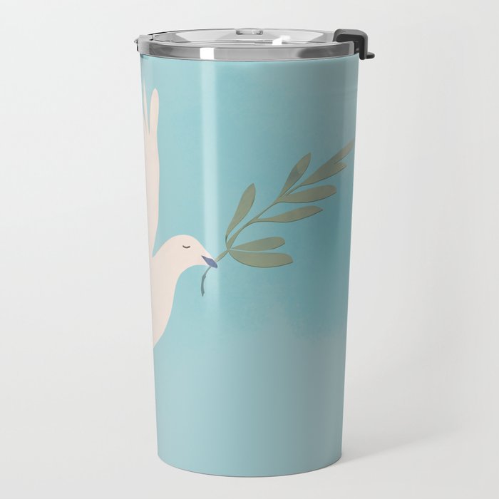 Dove of Peace with Olive Branch Travel Mug Gallery Image 2