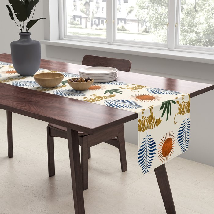 Jungle Tiger Print Table Runner Gallery Image 2