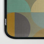 mid century geometric abstract green Laptop Sleeve Gallery Image 3