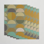 mid century geometric abstract green Wrapping Paper Gallery Image 3