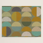 mid century geometric abstract green Jigsaw Puzzle Gallery Image 1