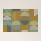 mid century geometric abstract green Welcome Mat Gallery Image 1