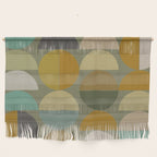 mid century geometric abstract green Wall Hanging Gallery Image 1