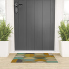mid century geometric abstract green Welcome Mat Gallery Image 3