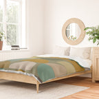 mid century geometric abstract green Duvet Cover Gallery Image 2