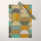 mid century geometric abstract green Wrapping Paper Gallery Image 1