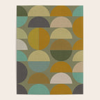 mid century geometric abstract green Poster Gallery Image 4