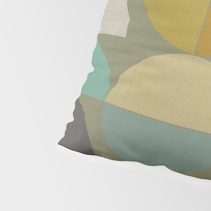 mid century geometric abstract green Pillow Sham Gallery Image 4