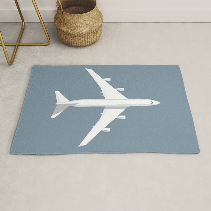 747-400 Jumbo Jet Airliner Aircraft - Slate Rug Gallery Image 1