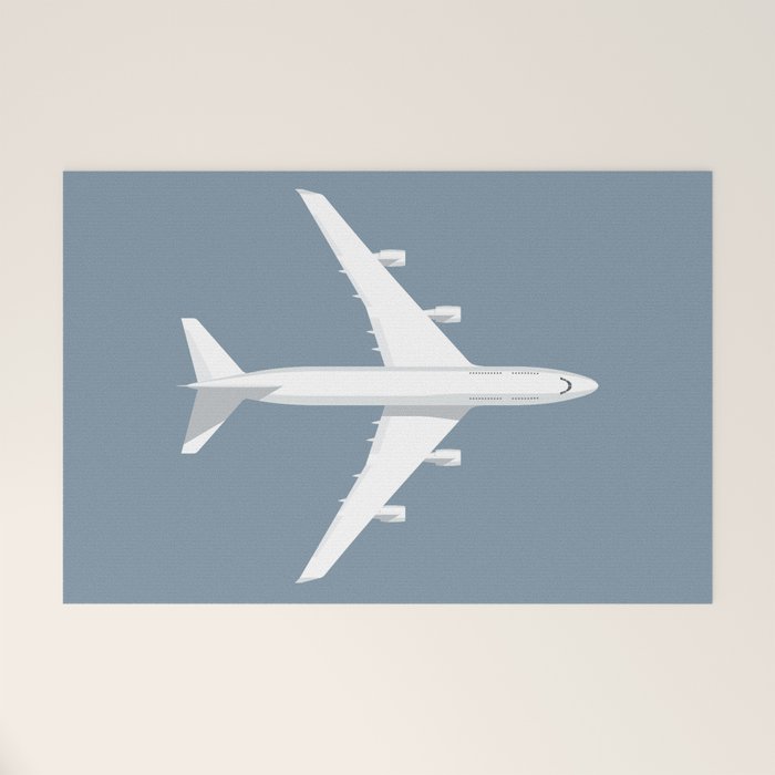 747-400 Jumbo Jet Airliner Aircraft - Slate Welcome Mat Gallery Image 1