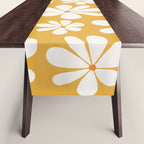Retro Daisy Pattern - Golden Yellow Table Runner Gallery Image 1