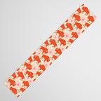 Bison - tomato red, pink, and teal, on cream Table Runner Gallery Image 3