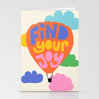 Find Your Joy Hot Air Ballon - Positive Quote Stationery Card Gallery Image 2