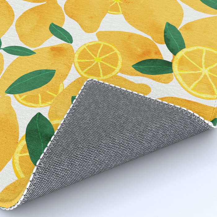 lemon mediterranean still life Rug Gallery Image 4