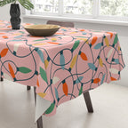 Vintage tangled christmas lights art pattern Tablecloth Gallery Image 3