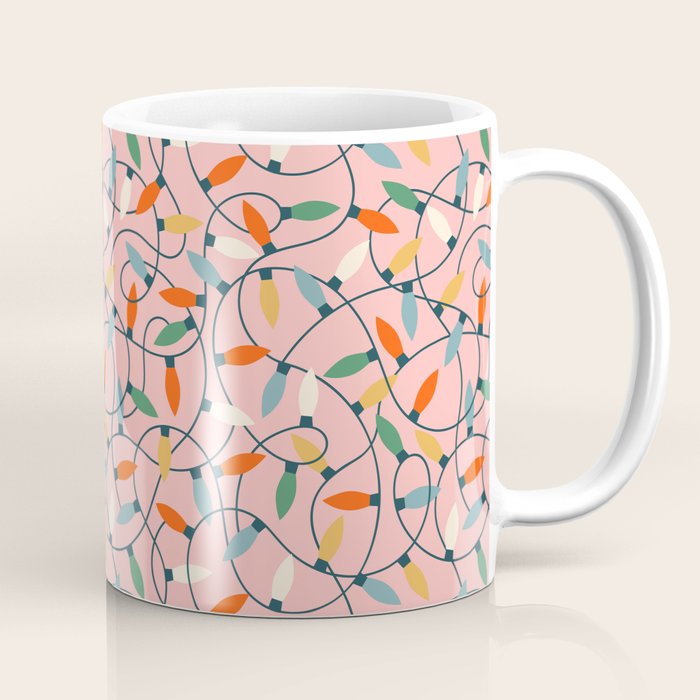 Vintage tangled christmas lights art pattern Coffee Mug Gallery Image 1