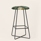 Night Forest Watercolor Dark Green Owls All Over Stool Gallery Image 1