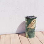 Night Forest Watercolor Dark Green Owls All Over Travel Mug Gallery Image 4