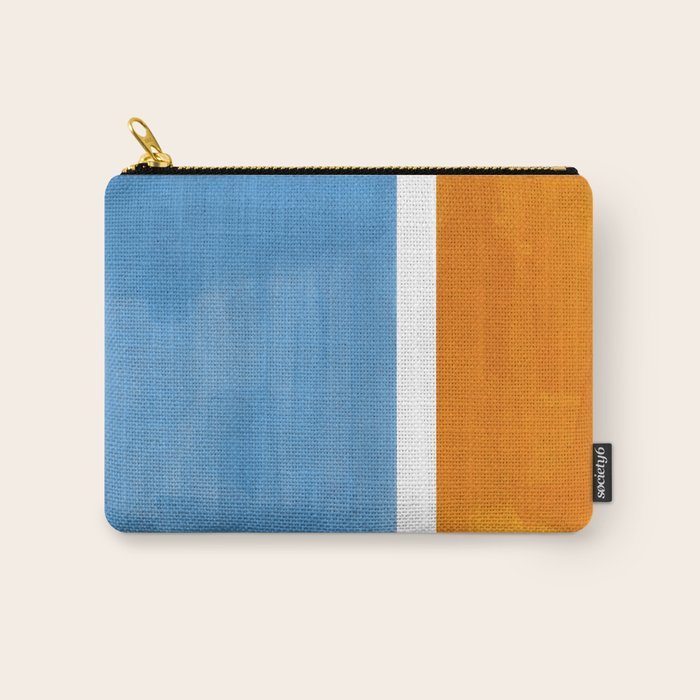 Rothko Minimalist Abstract Mid Century Color Black Square Periwinkle Yellow Ochre Carry All Pouch Gallery Image 1