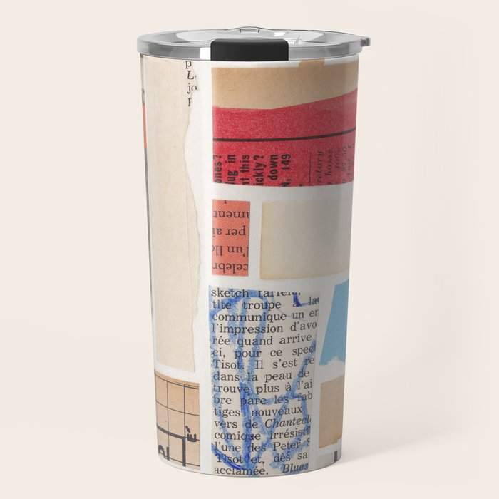 Abstract Mixed Media Collage #3 Travel Mug Gallery Image 1