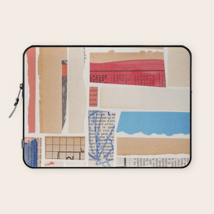 Abstract Mixed Media Collage #3 Laptop Sleeve Gallery Image 1