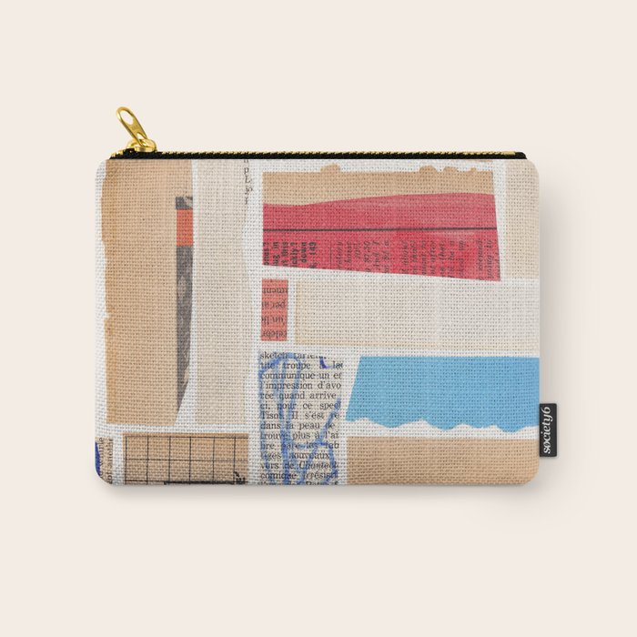 Abstract Mixed Media Collage #3 Carry All Pouch Gallery Image 1
