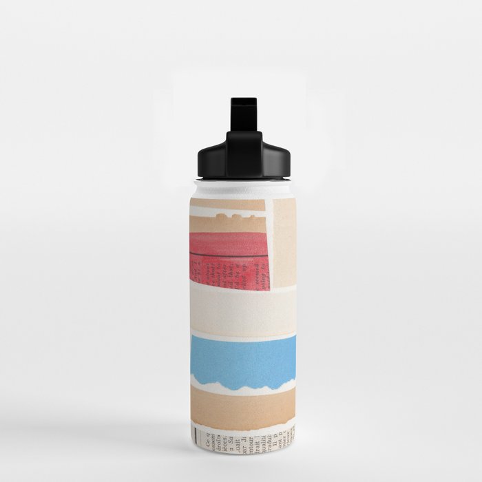 Abstract Mixed Media Collage #3 Water Bottle Gallery Image 2