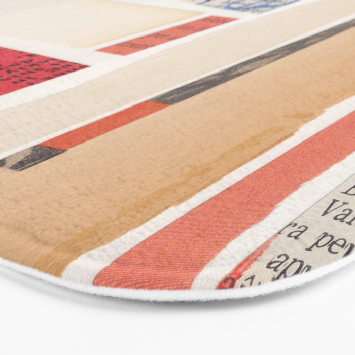 Abstract Mixed Media Collage #3 Bath Mat Gallery Image 3