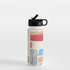Abstract Mixed Media Collage #3 Water Bottle Gallery Image 1