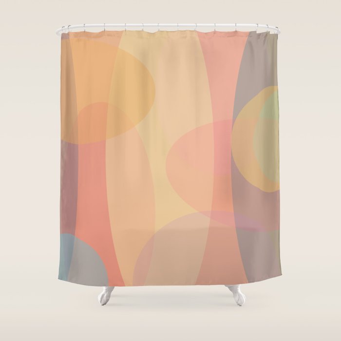 Pastel Abstract Shower Curtain Gallery Image 1