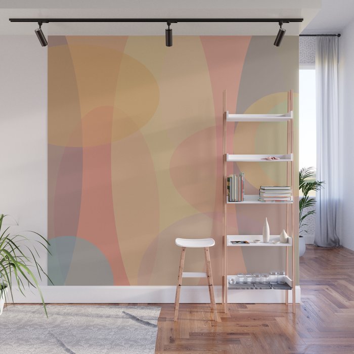 Pastel Abstract Wall Mural Gallery Image 1