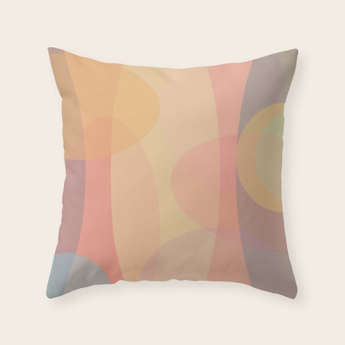 Pastel Abstract Throw Pillow Gallery Image 1