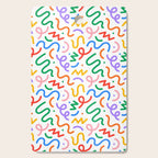 Colorful fun line doodle art pattern Cutting Board Gallery Image 1